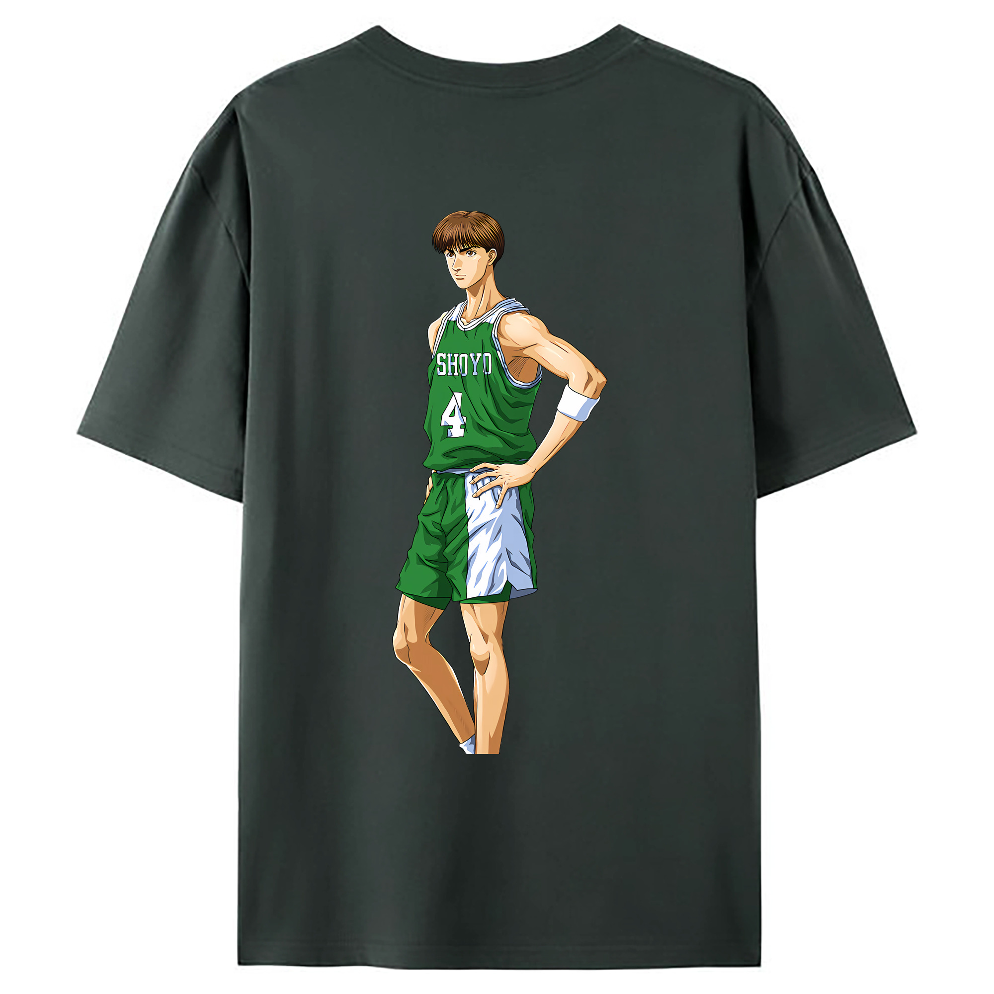 （画像用） SLAM DUNK／スラムダンク 綿100％ メンズ半袖Tシャツ（バックプリント） 通気性